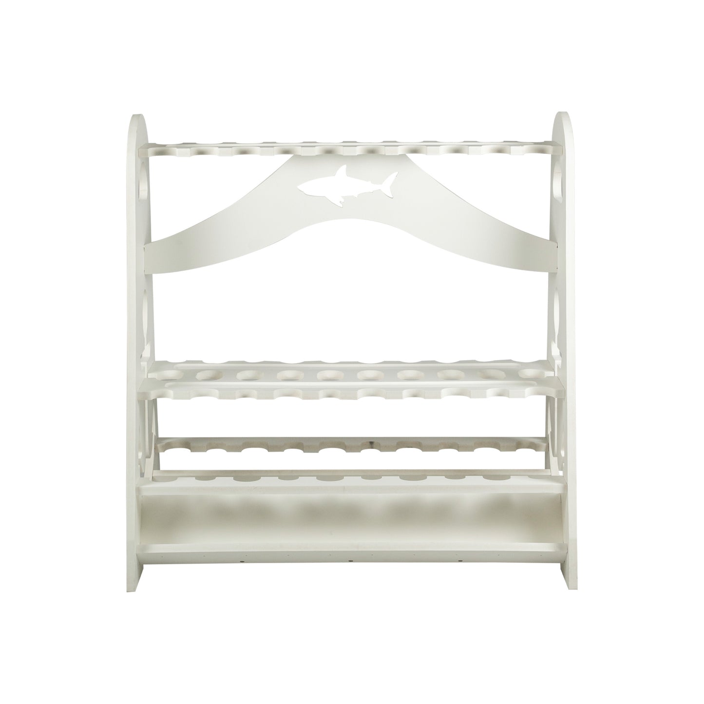 TrunkWorks Waterproof PVC Great White Heavy Duty Floor Standing Marine Fishing Rod Display Organizer Rack for Bent and Straight Butt Rods…